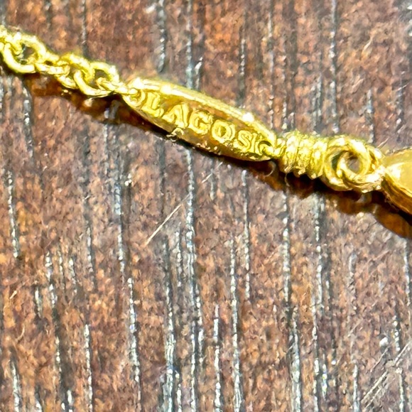 LAGOS Caviar 18K  Yellow Gold Covet Mother Of Pearl Five Station Bracelet - Picture 7 of 15